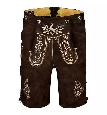 Oktoberfest Costume Original Suede Leather Men's Lederhosen Bavarian Outfit • $109.99