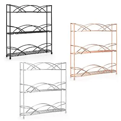 Vinsani Spice Rack 3 Tiers Shelf Organiser Space Saving Storage Freestanding • £8.99