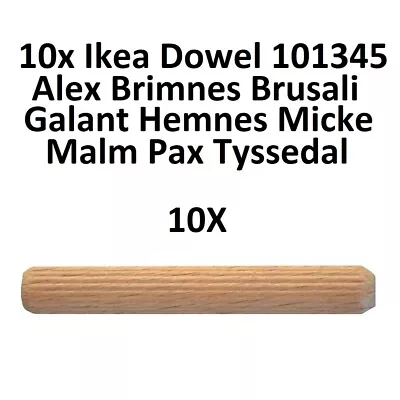 £2.25 • Buy 10x Ikea Dowel 101345 Alex Brimnes Brusali Galant Hemnes Micke Malm Pax Tyssedal