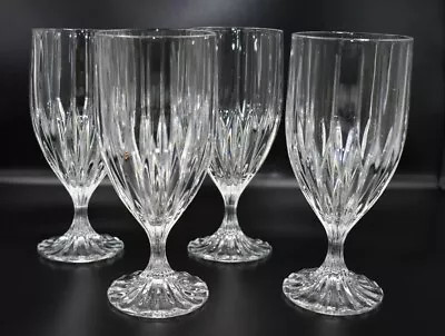 Mikasa Crystal Park Lane Iced Tea Glasses Set (4) Piece 7 1/4  Retired Cut Glass • $59.90