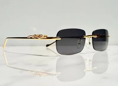 Bonano Giaguaro Rimless Gold Eyeglasses Sunglasses Frame Vintage Designer  • $130