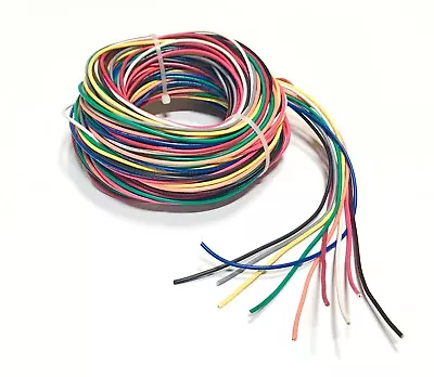 18 Awg Gauge Wire 10 Colors 10 Ft Ea Primary Stranded Copper Power Remote Cable • $22.95