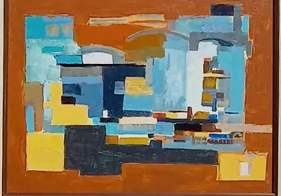 Abstract Expressionist Mid Century Modern Style Painting Modernist After  • $75