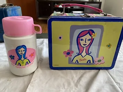 Vintage Barbie Metal Lunch Box With Thermos High Grade C8 • $49.99