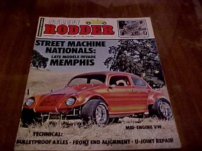 Street Rodder Magazine November 1973 Mid-engine Vw Volkswagon Cover Nationals • $5