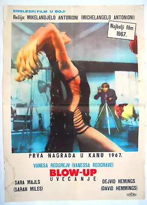 Blow Up Jane Birkin 1967 Antonioni Redgrave Hemmings Sarah Miles Yu Movie Poster • $234.49