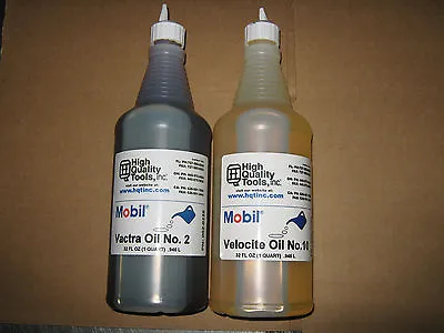 1 Quart Ea. Mobil Way Oil Vactra 2 & Spindle Oil Velocite 10 Mill Lathe Grinder  • $24.77