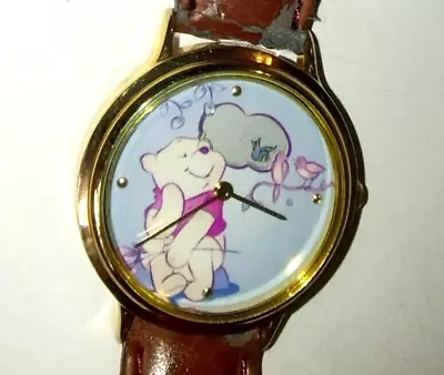 Rare Vintage Disney Winnie The Pooh Watch New Battery Running Some Wear On Band. • $14.60