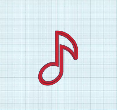 Music Note Cookie Cutter Shape Single Note Food Safe PLA 3D Printed • $3