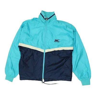 Asics Tiger Shell Suit Tracksuit Top Jacket | Vintage 90s Sportswear Blue VTG • £30