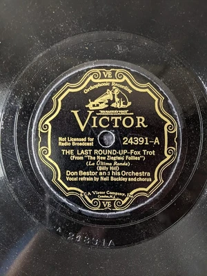 $25 • Buy Don Bestor And His Orchestra 78 The Last Round Up / Beloved 1933 24391 #98