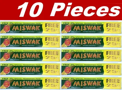 10 X 75g Miswak Dabur Toothpaste Siwak Meswak Herbal Paste Care Sewak Unique New • $94.90