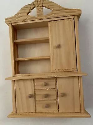 Mini Vintage Don Mechanic Unfinished Wooden Hutch Cabinet • $12.99