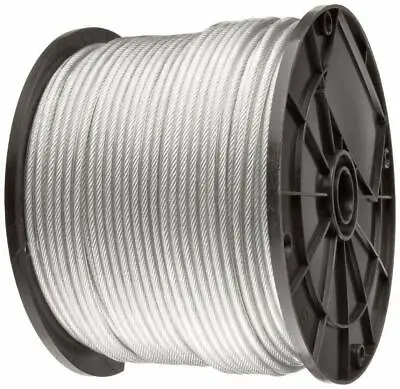 Vinyl Coated Galvanized Coated Cable Wire Rope 7x7 Clear 3/32  - 1/8  • $17.18