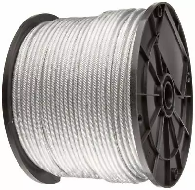 Vinyl Coated Stainless Steel 304 Cable Wire Rope 7x7 Clear 3/64  - 1/16  • $20.99