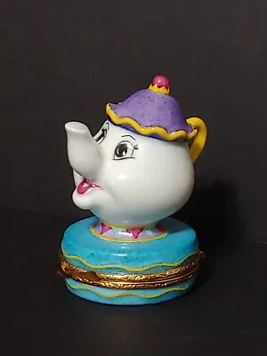 Limoges MRS POTTS TEAPOT Disney Beauty And The Beast Trinket Box Artoria 3  • $100