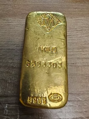 1 Kilo Gold Bar - Johnson Matthey- SLC - 9999 Fine • $85579.72