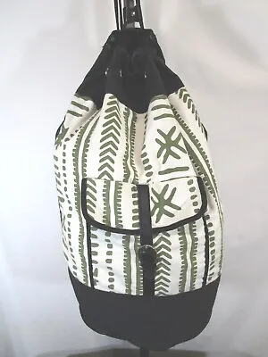 Urban Outfitters Ecote LargeTribal Print Canvas Drawstring Backpack Purse • $16.09