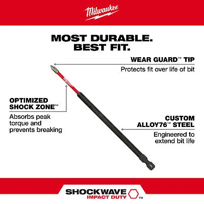 Milwaukee 6 Inch Shockwave Impact Driver Bits All Sizes SHIPS NOW! • $5.49