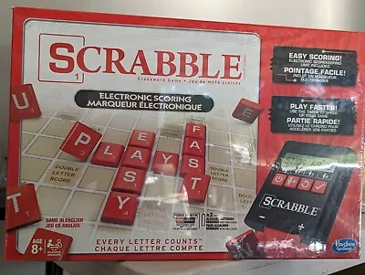 New Sealed Scrabble Electronic Scoring Crossword Board Game By Hasbro Gaming • $15