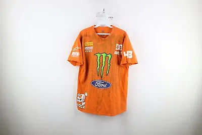 Vtg DC Shoes Mens L Distressed Monster Energy Ken Block Rally Car Racing T-Shirt • $139.95