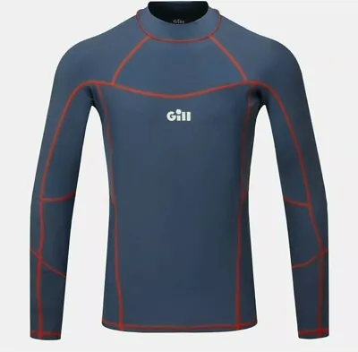 £32.99 • Buy Gill Mens Pro Long Sleeve Rash Vest Top - Ocean Blue - SIZE MEDIUM 