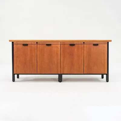 1990s Propeller Credenza In Cherry By Emanuela Frattini For Knoll International • $7000