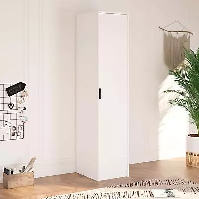 Wardrobe 1 Door Space Saving White Bedroom Home Furniture Clothing Storage Unit • £89.99