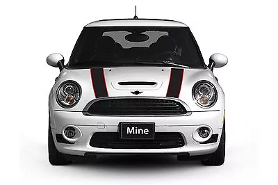 Black And Red Hood Stripes For Mini Cooper 2002-2006 - Exact Fit - No Trimming • $39