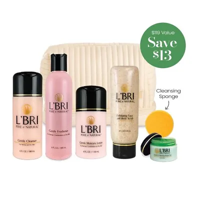 L’BRI Basic Skin Care Set 1 - Gentle W/Bag And Sponge • $106