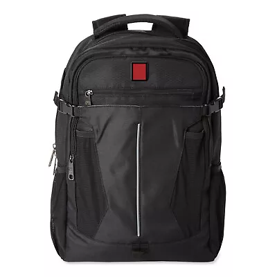 Swiss Tech Unisex Adult Banded Backpack Black For School/Work • $21.99