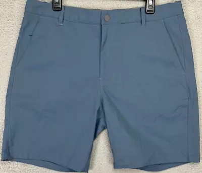 Puma Shorts Men 36 Blue Enjoy Golf Chino Flat Front Stretch Logo Pocket Athletic • $22.80