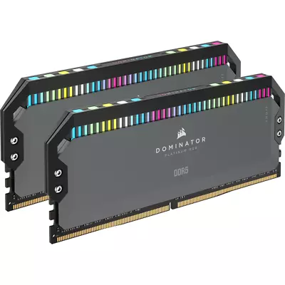 Corsair Dominator Platinum RGB 32GB (2x16GB) DDR5 UDIMM 6000Mhz C30 Memory Grey • $344