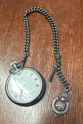 Silver Cased Buren Grand Prix  Pocket Watch Working • £20