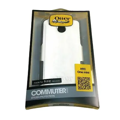 1x Case OtterBox White Commuter Series Stylish Protection Case For HTC One Mini • $7.99