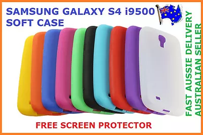 SILICON RUBBER SOFT COVER CASE FOR SAMSUNG GALAXY S4 IV I9500 BRAND NEW FREE SP • $2.96