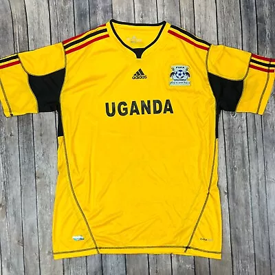 Uganda 2011 Adidas Home Jersey 3XL Yellow Mens Kit Shirt Soccer Football • $34.95