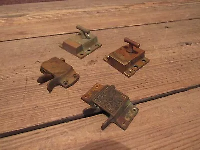 Vintage 1800's Cabinet LOT Catches Cupboard Brass Latches - PARTS! • $139.99