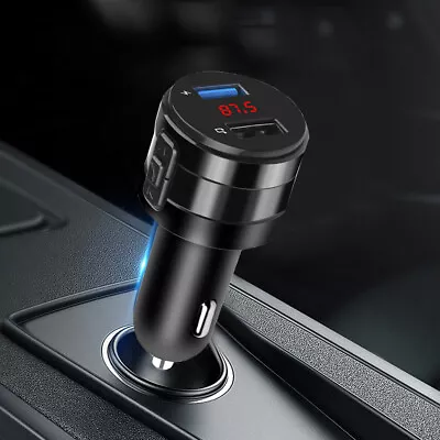 Black Wireless Bluetooth Car FM Transmitter Music Player AUX Radio USB Charging • $15.17