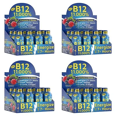 (48 Pack) Grade A Quality Energy Shots B12 Berry Energy Lasts Up To 7+ Hours • $49.95