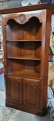 Vintage  Cherry Corner Cabinet Butler Pantry Curio  • $300