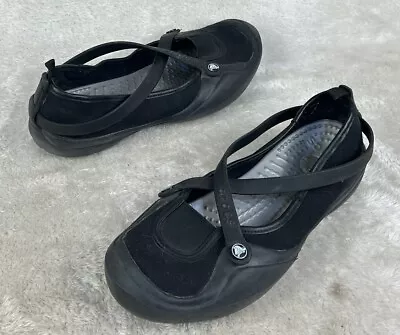 Crocs Sport Shoes Size 9 Shoes Black Slip On Mary Jane Comfort Slide On • $15.90