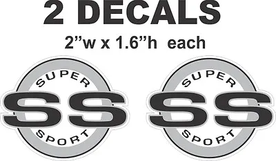 Chevrolet Black SS Super Sport Camaro Nova Chevelle Monte Carlo Vinyl Decals  • $3.99