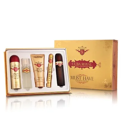 Men's 5 Pack Cuba Royal Must Have Aftershave Perfume Grooming Set - Perfume Set • £29.79