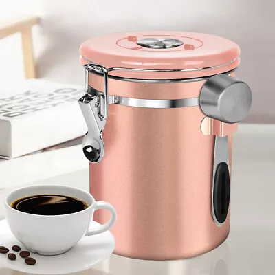 $24.99 • Buy 650ml Coffee Container W/Spoon Canister Airtight Steel Vacuum Seal Storage US