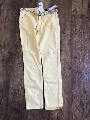 £6.50 • Buy Next Ladies Relaxed Skinny Yellow Jeans Size 12 Long NWT