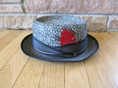 Vintage Stetson Straw Hat Fedora Size 7 1/4” • $39.99