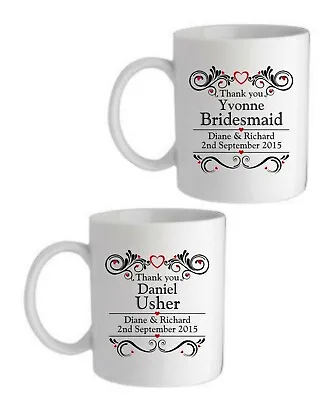 Personalised Best Man Wedding Gift Mother Father Groom Bridesmaid Mug Thank You • £10.95