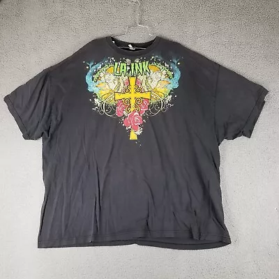 LA Ink T Shirt Men 5XL Black Jesus Skulls VTG Los Angeles Tattoos Art TV Show • $12.27