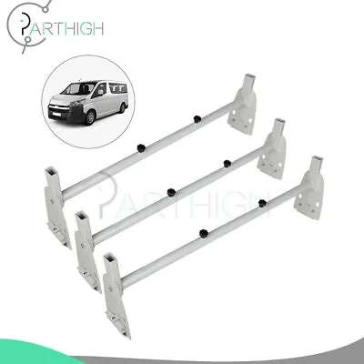 Adjustable 3 Bar Van Ladder Racks Carrier Universal For Ford Chevy 750lb White • $111.99